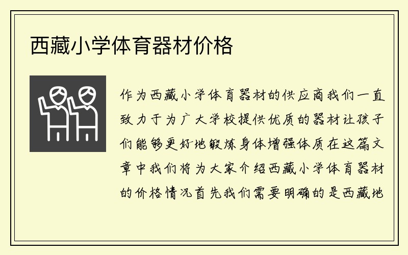 西藏小学体育器材价格